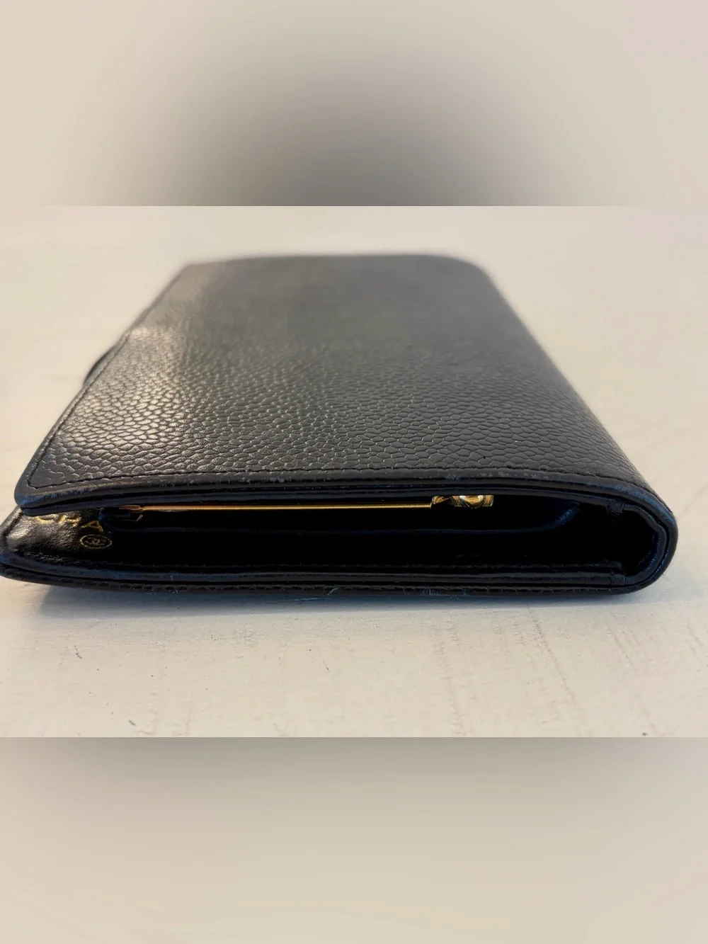 CHANEL Classic Black Caviar Leather Wallet